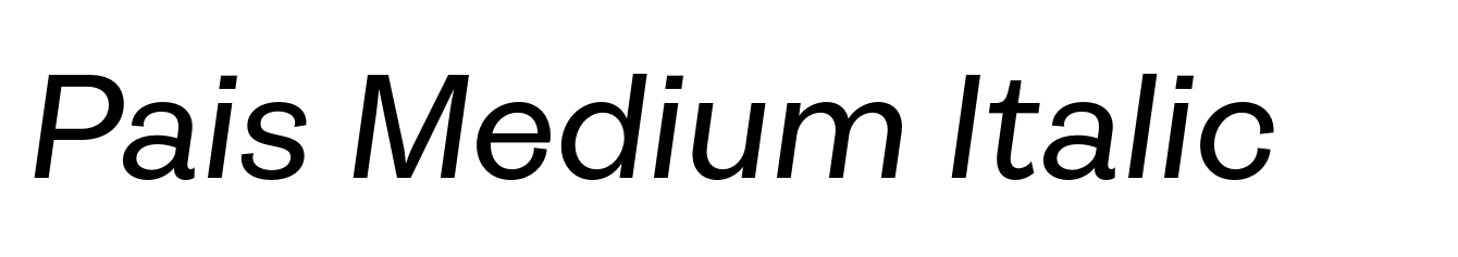 Pais Medium Italic
